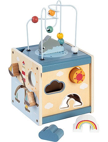 Jouet d'éveil - Cube En Bois Activités Océan 18CM