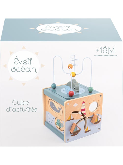 Jouet d'éveil - Cube En Bois Activités Océan 18CM - Kiabi