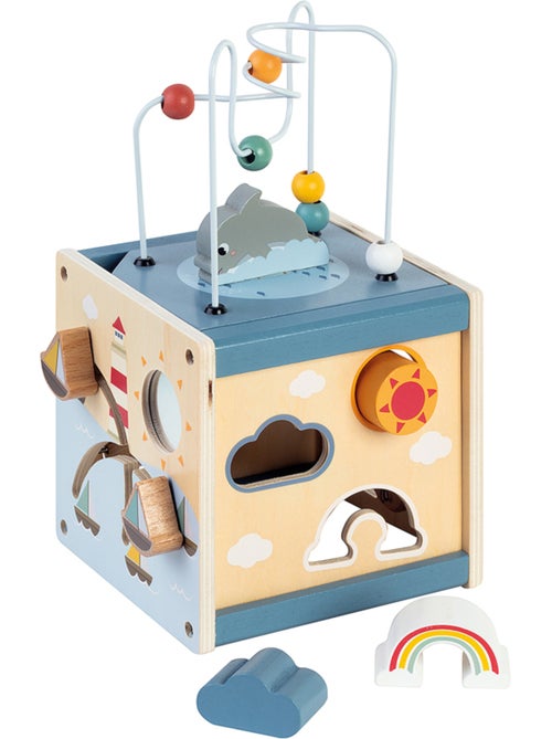 Jouet d'éveil - Cube En Bois Activités Océan 18CM - Kiabi