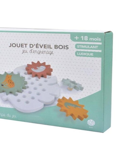 Jouet d'éveil bois jeu d'engrenage - Kiabi