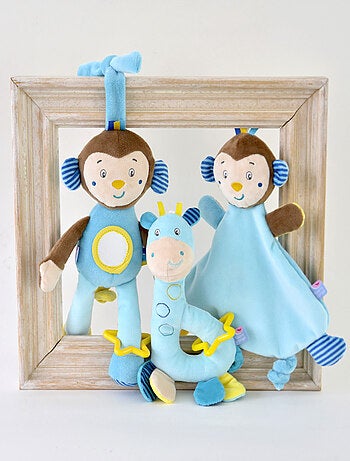 JOUET D'EVEIL SINGE BLEU