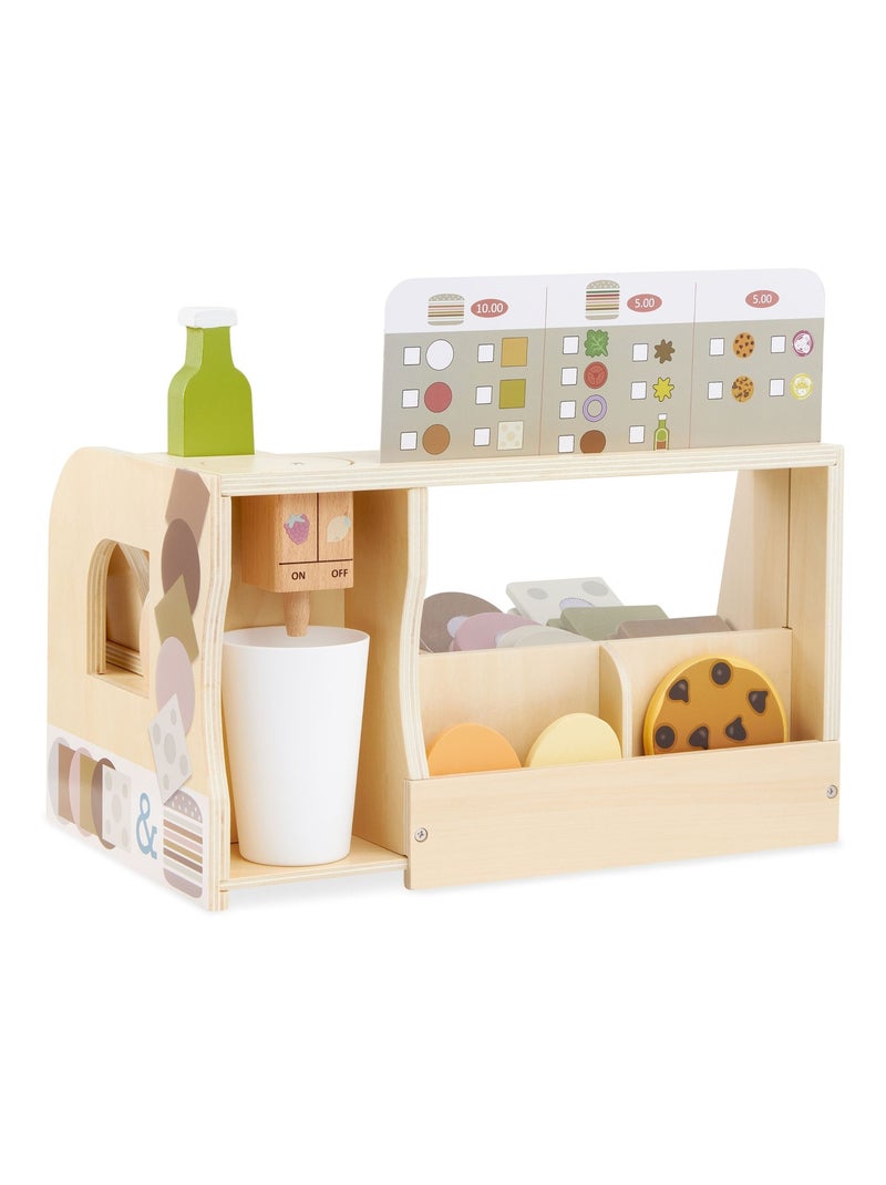 Jouet D'imitation Bar à Sandwich Bois- Marchande Restaurant, Dinette Accessoires de Cuisine N/A - Kiabi