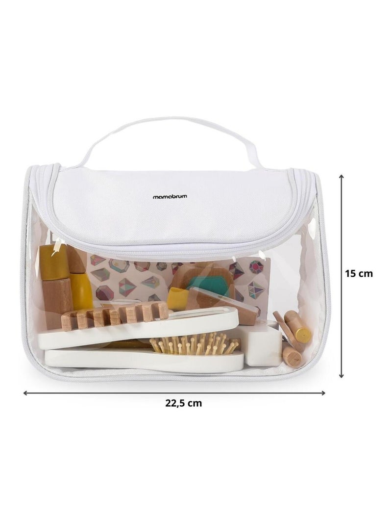 Jouet D'imitation Maquillage Enfant, Jeux de Rôle, Bois, Trousse De Toilette avec 15 Accessoires N/A - Kiabi