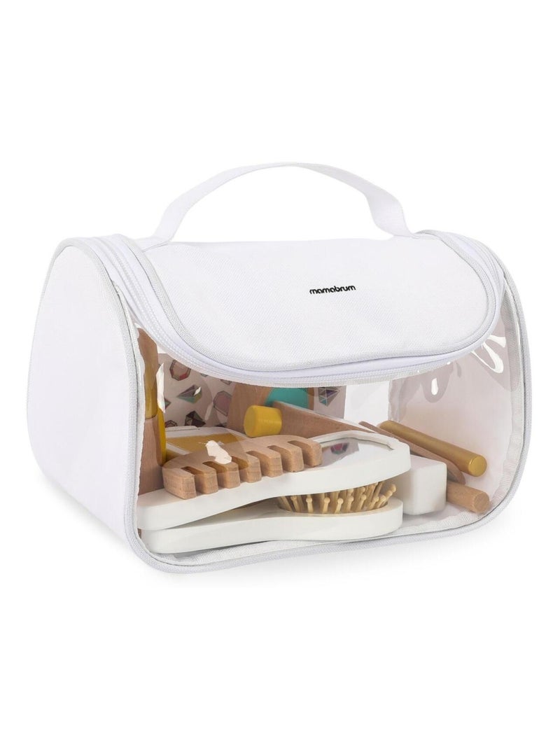 Jouet D'imitation Maquillage Enfant, Jeux de Rôle, Bois, Trousse De Toilette avec 15 Accessoires N/A - Kiabi