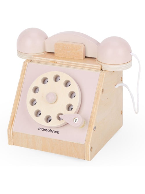 Jouet d'imitation-telephone bois vintage enfant cadran rotatif mamabrum - Kiabi Jouet d'imitation-telephone bois vintage enfant cadran rotatif mamabrum - Kiabi