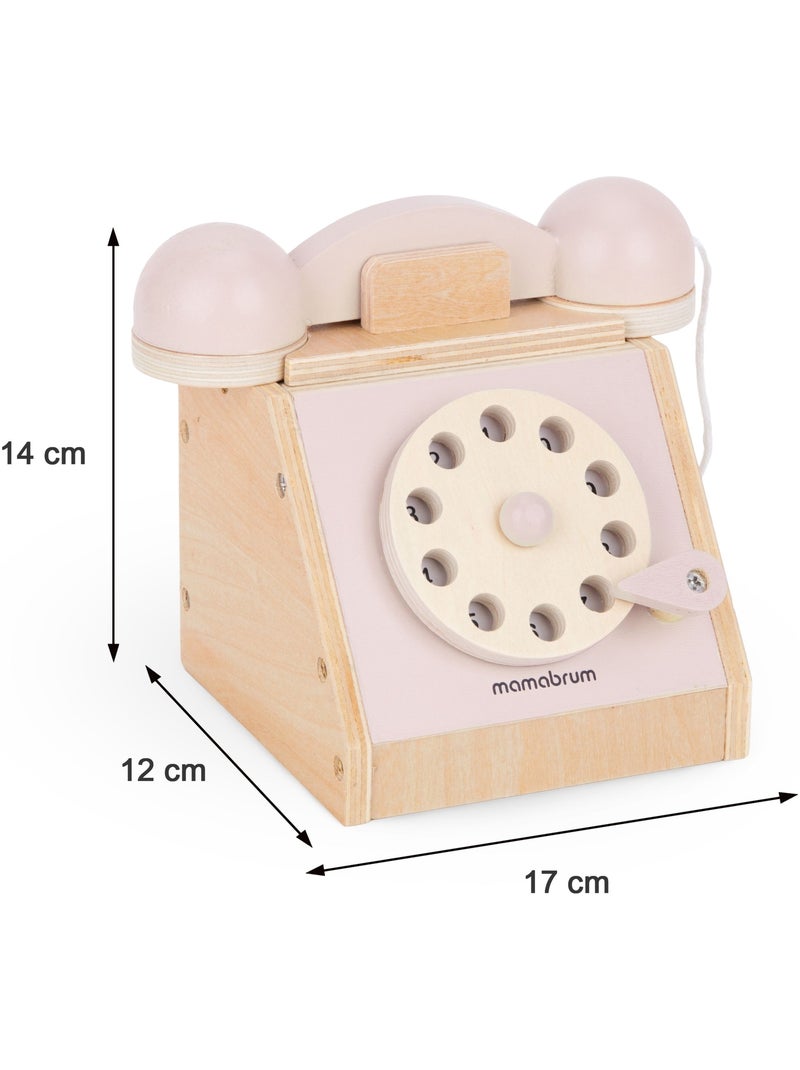 Jouet d'imitation-telephone bois vintage enfant cadran rotatif mamabrum N/A - Kiabi