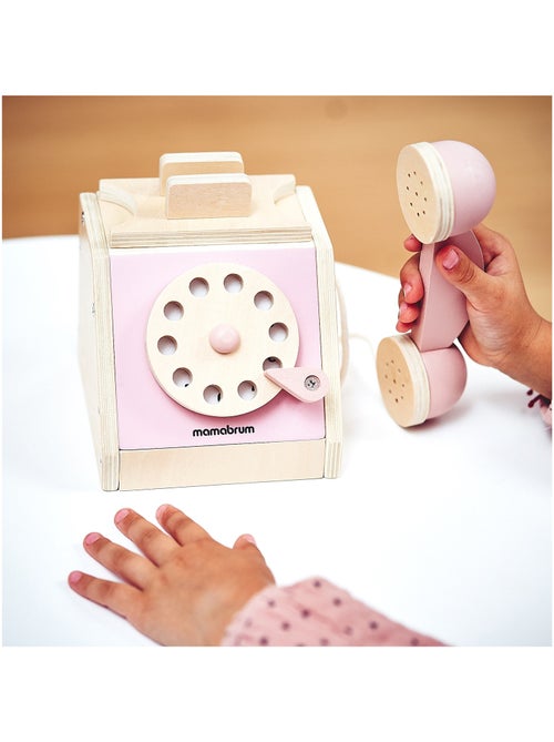 Jouet d'imitation-telephone bois vintage enfant cadran rotatif mamabrum - Kiabi Jouet d'imitation-telephone bois vintage enfant cadran rotatif mamabrum - Kiabi