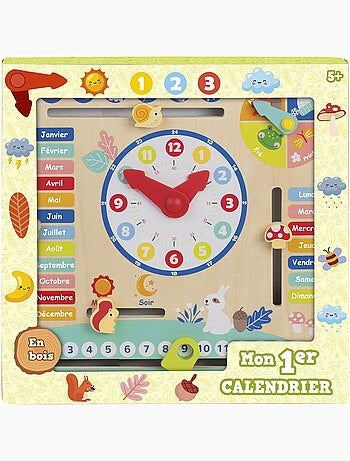 Jouet éducatif - Calendrier 30 X 30CM En Bois