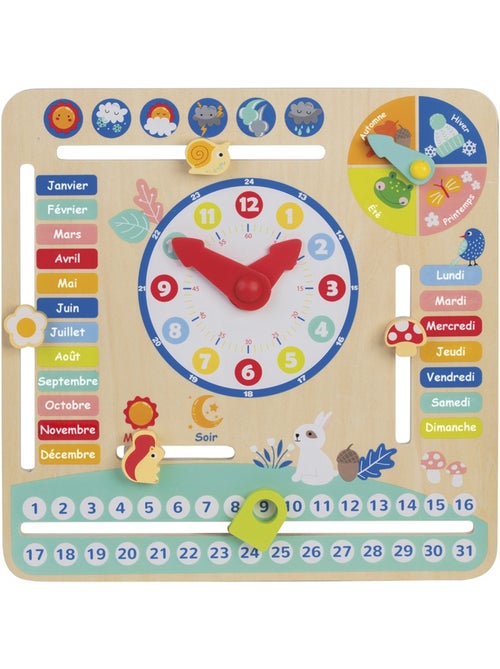 Jouet éducatif - Calendrier 30 X 30CM En Bois - Kiabi