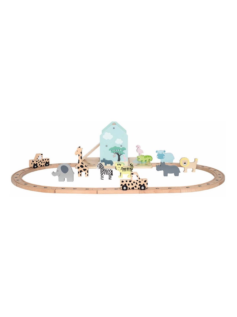 Jouet en bois - Coffret Circuit Safari JaBaDaBaDo Multicolore - Kiabi