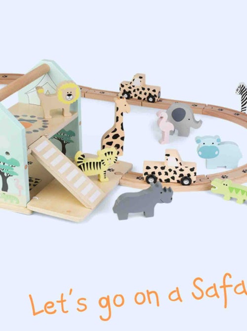 Jouet en bois - Coffret Circuit Safari JaBaDaBaDo - Kiabi