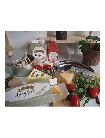 Jouet en bois - dinette - Pâtes JaBaDaBaDo