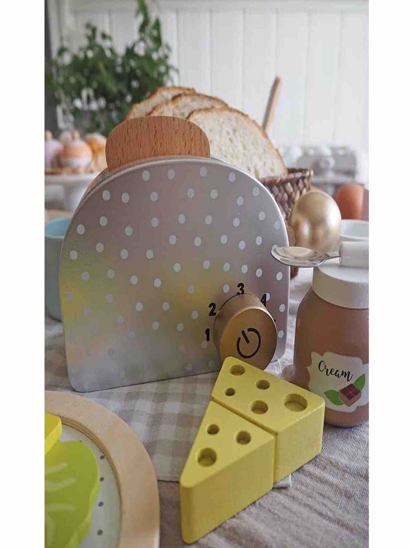 Jouet en bois - dinette - Petit déjeuner JaBaDaBaDo Multicolore - Kiabi