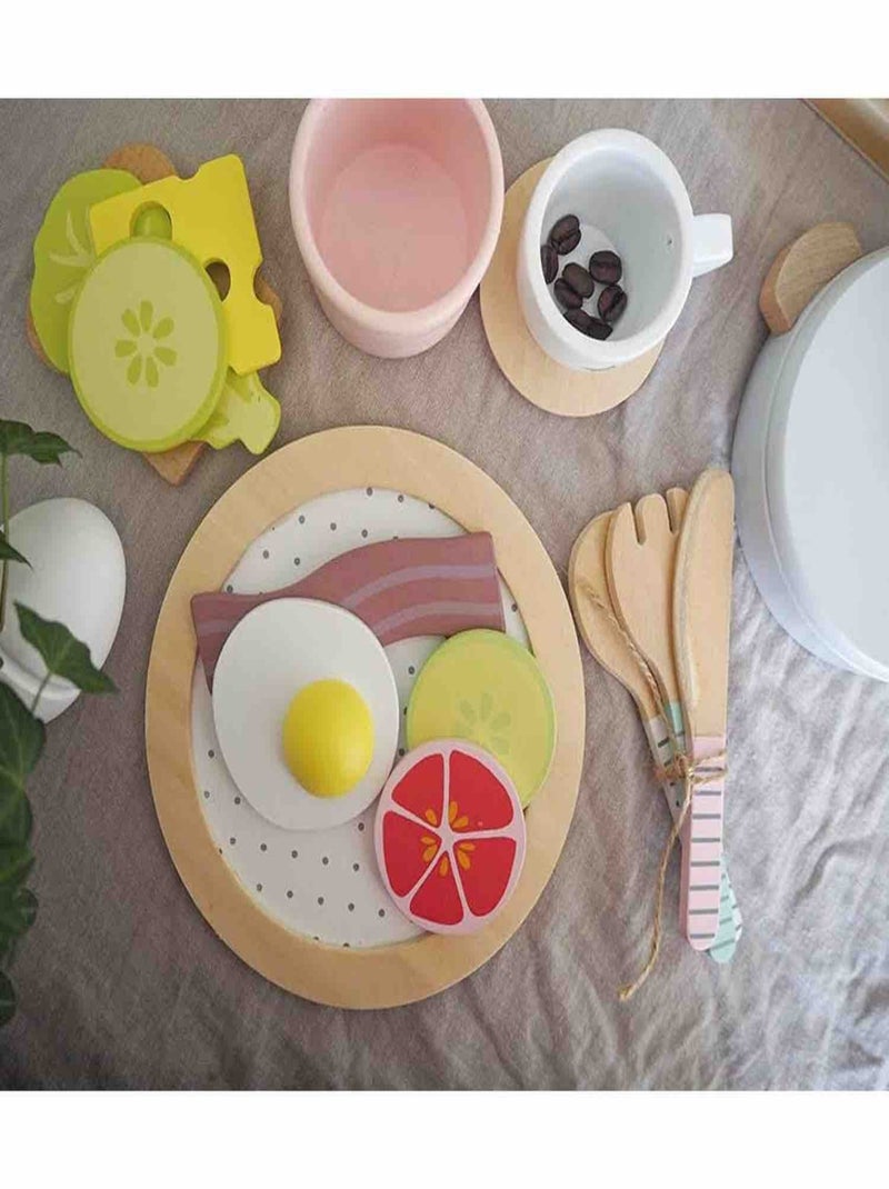 Jouet en bois - dinette - Petit déjeuner JaBaDaBaDo Multicolore - Kiabi