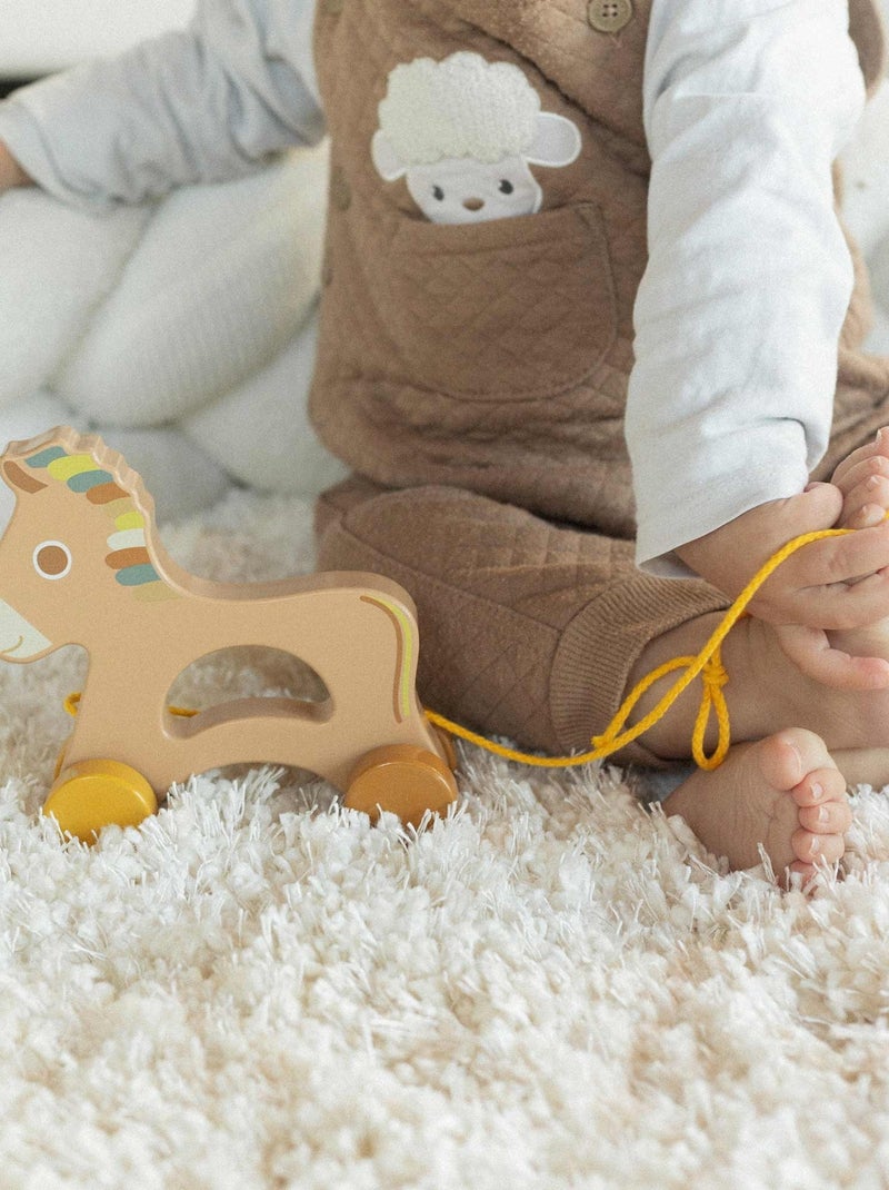 Jouet En Bois Bébé à Tirer Multicolore - Kiabi