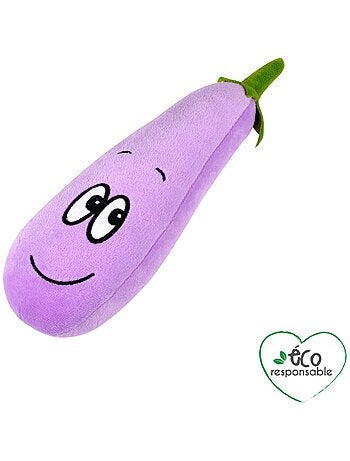 Jouet en peluche aubergine pour chien