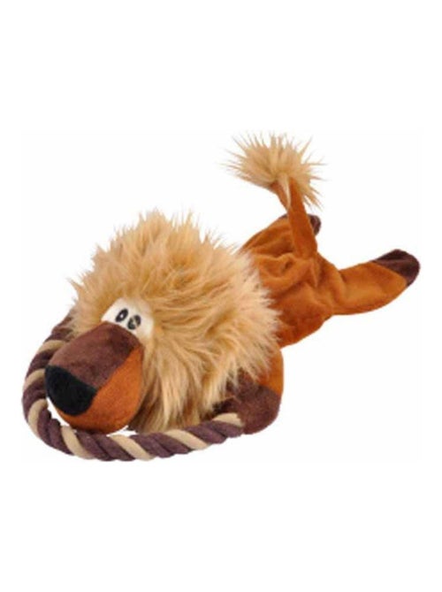 Jouet en peluche Lion et son anneau pour chien - Kiabi