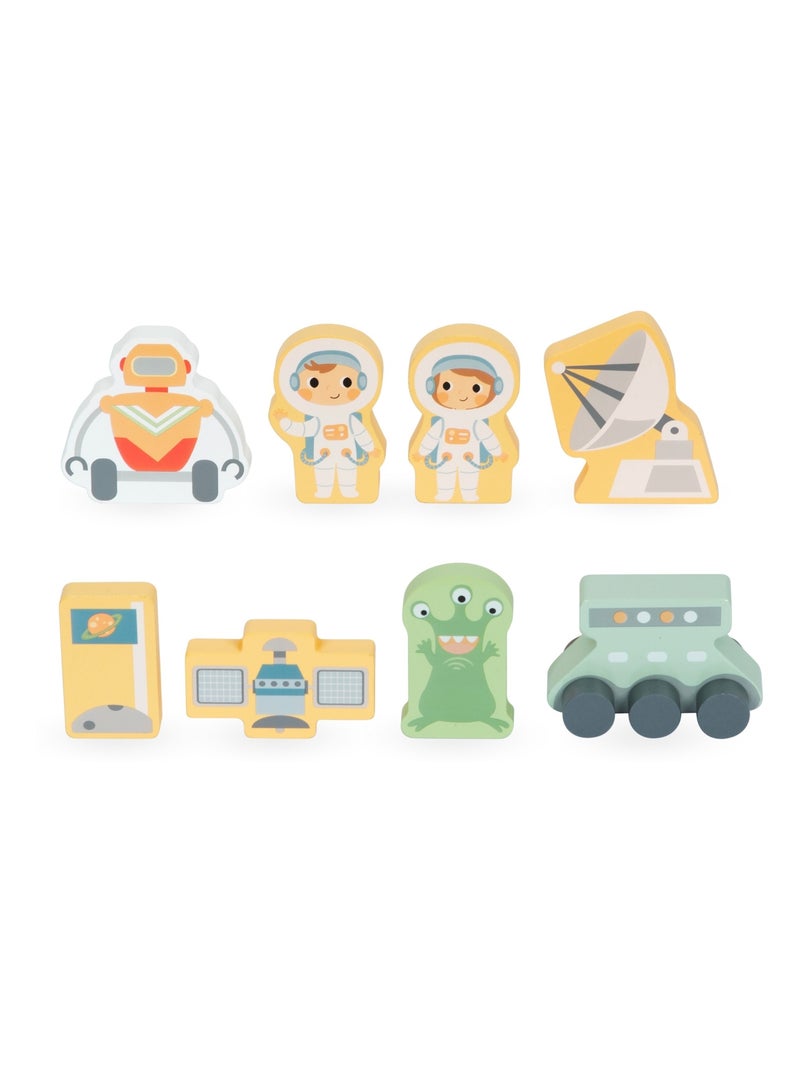 Jouet Enfant Fusée Spatiale en bois avec Ascenseur et Accessoires à ...