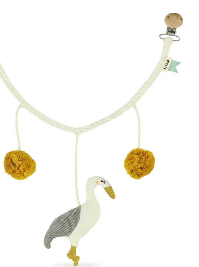 Jouet éveil poussette tricot HERON Beige - Kiabi