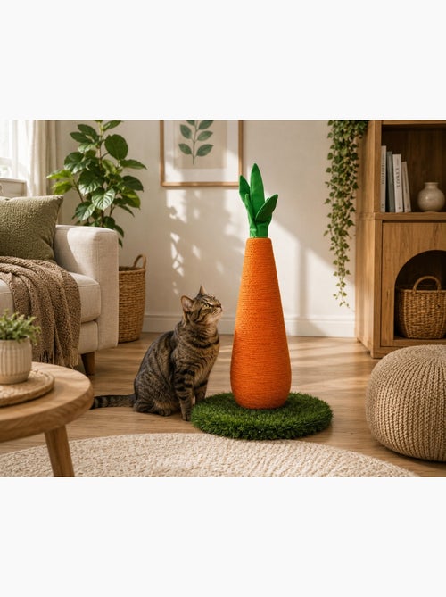 Jouet griffoir Wuttel carotte Arbre a griffer pour chat 69cm - Kiabi