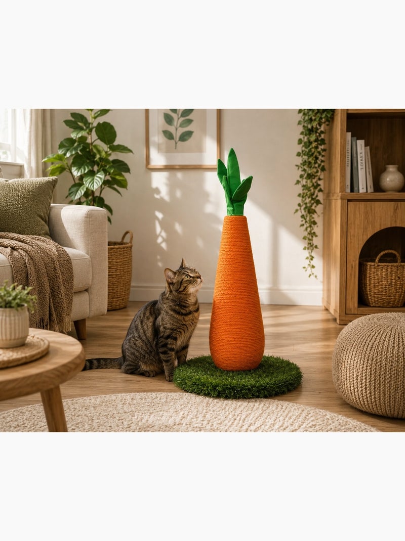 Jouet griffoir Wuttel carotte Arbre a griffer pour chat 69cm Marron - Kiabi