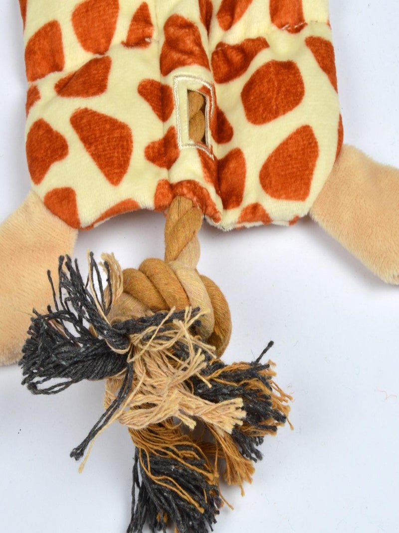 Jouet peluche Girafe et corde pour chien Marron - Kiabi