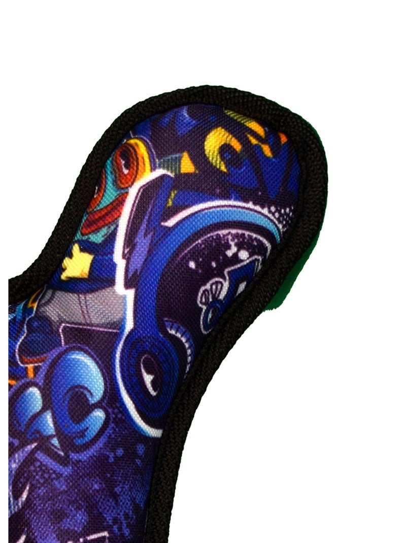 Jouet peluche os tissu pour chien Bleu - Kiabi