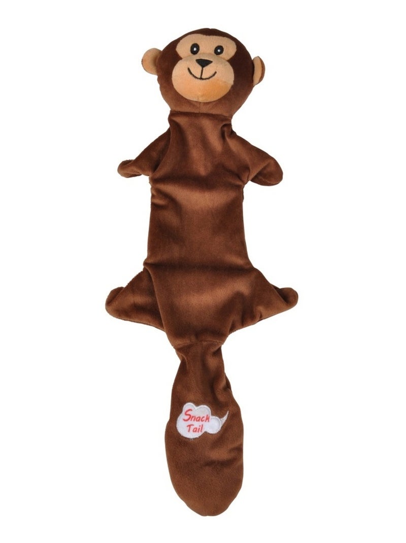 Jouet peluche singe friandises a cacher pour chien Marron - Kiabi