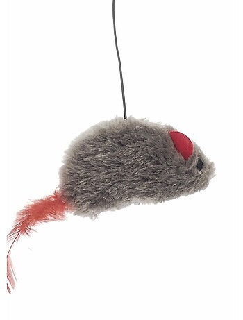 Jouet pour chat canne souris peluche