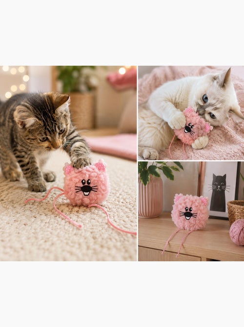 Jouet pour chat Gripi Peluche douce pour jeu et câlins rose - Kiabi