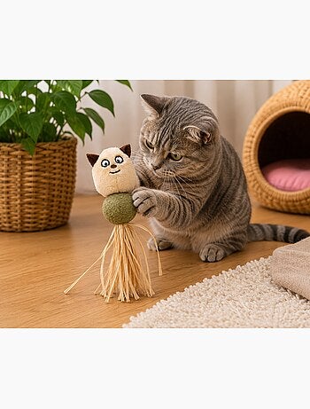 Jouet pour chat katti avec balle de cataire