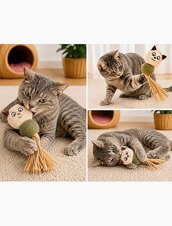 Jouet pour chat katti avec balle de cataire