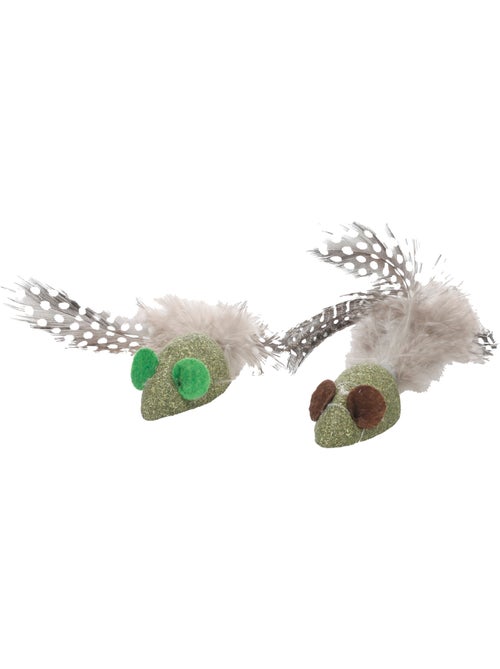 Jouet souris Katti en cataire avec plumes pour chat - Kiabi