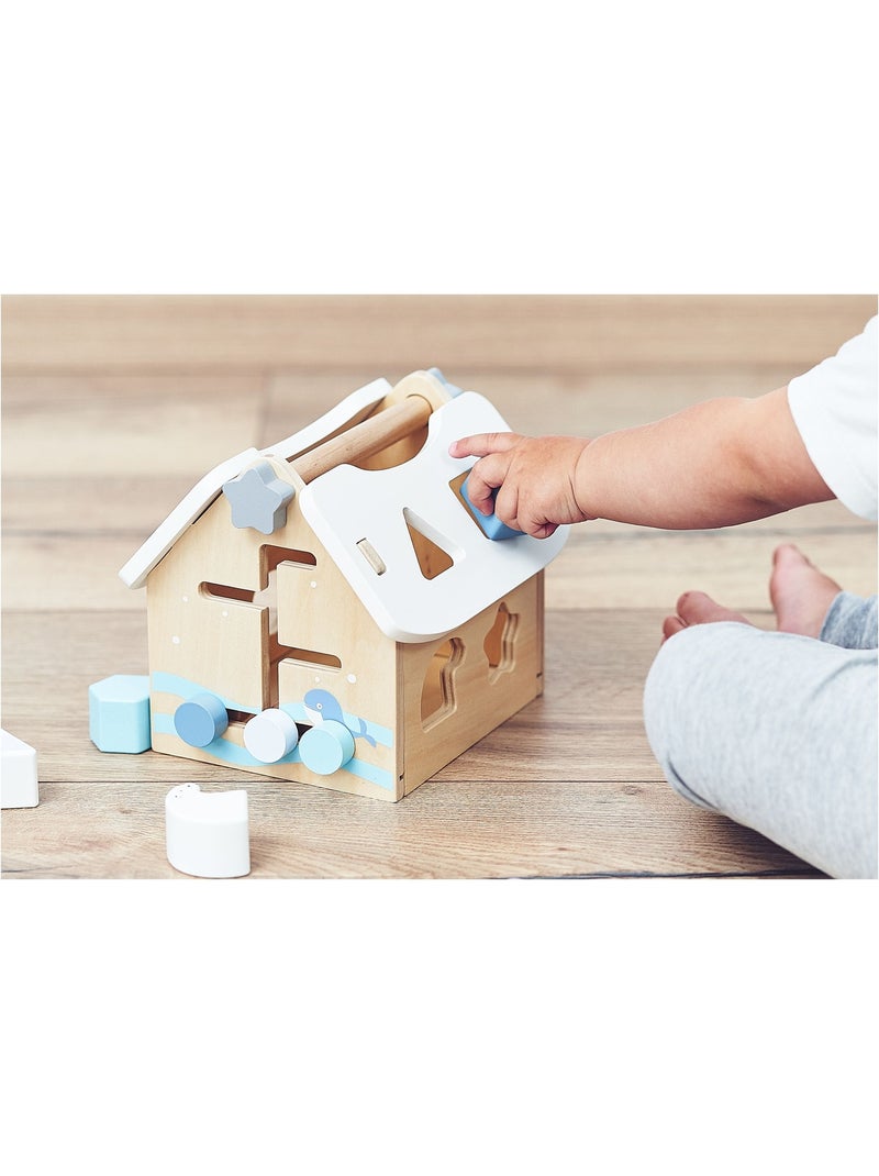 Jouet trieur de formes maison en bois 8 pièces éducatif bébé N/A - Kiabi