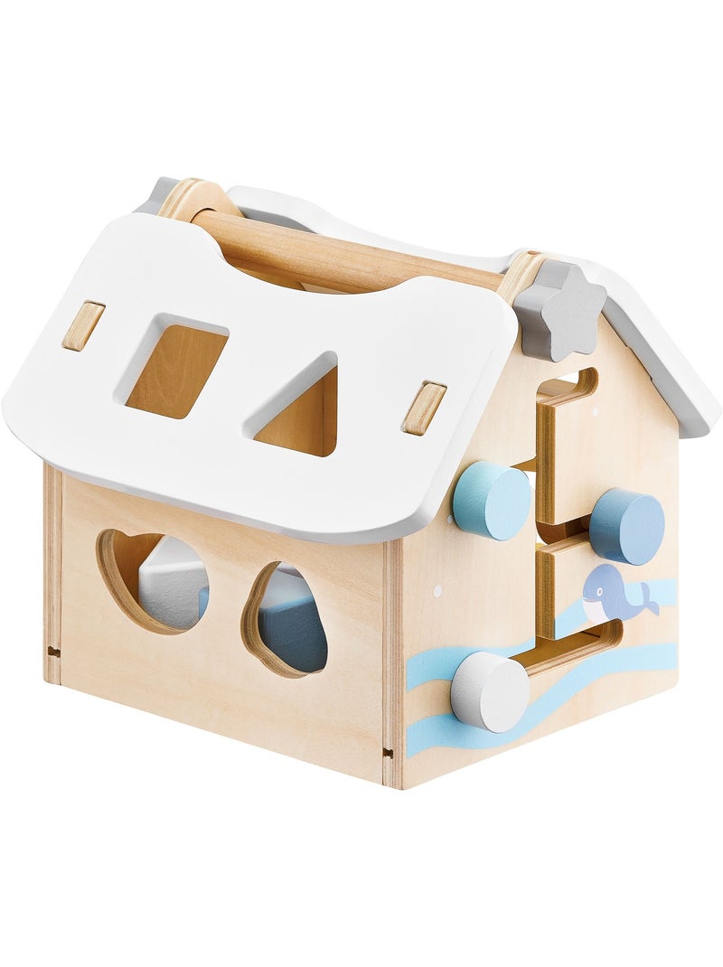 Jouet trieur de formes maison en bois 8 pièces éducatif bébé N/A - Kiabi