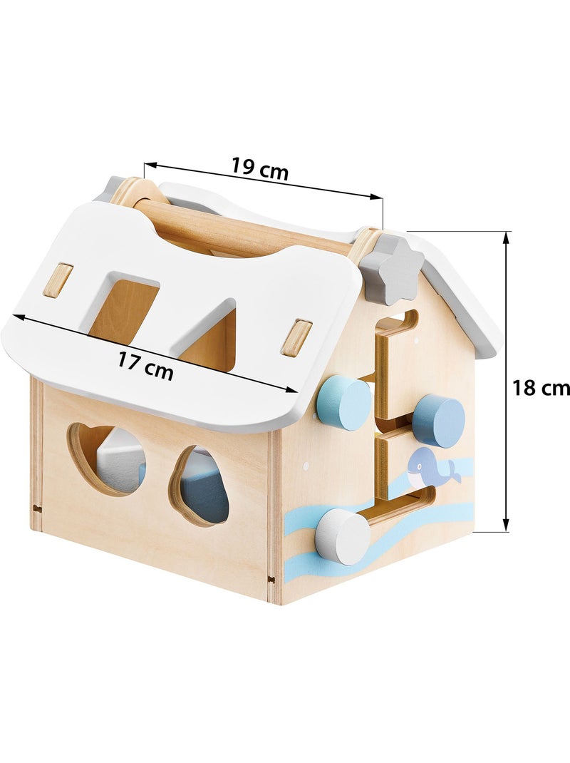 Jouet trieur de formes maison en bois 8 pièces éducatif bébé N/A - Kiabi
