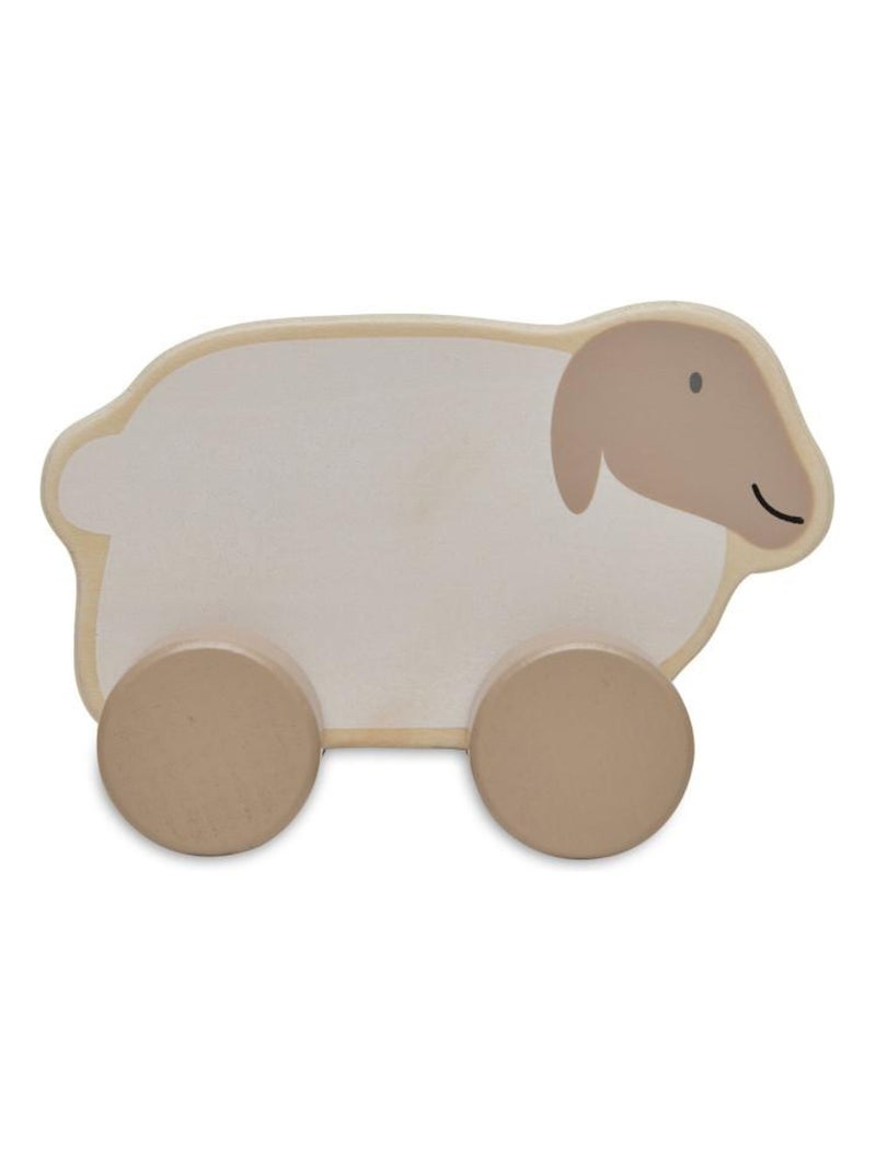 Jouet voiture en bois Ferme Agneau en Bois Blanc - Kiabi
