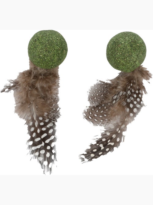 Jouets pour chat Katti balle de cataire avec plumes - Kiabi Jouets pour chat Katti balle de cataire avec plumes - Kiabi
