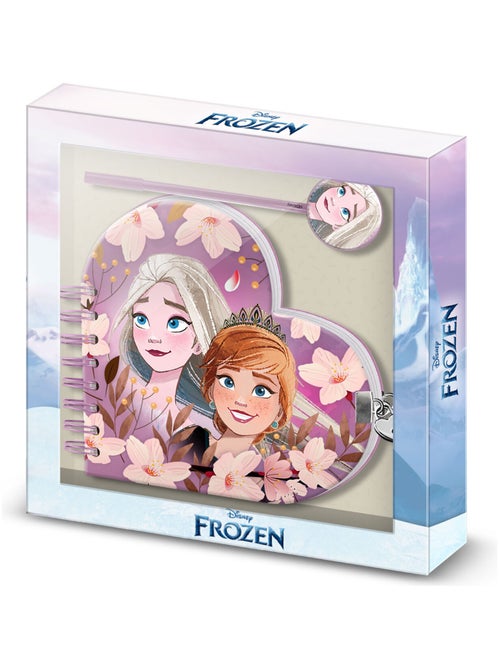 Journal Coeur + Stylo - Disney La Reine des Neiges 2 (Frozen) Petal - Lilas - Taille Unique - Kiabi