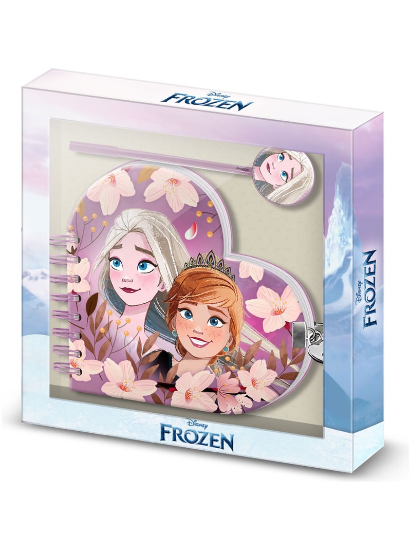 Journal Coeur + Stylo - Disney La Reine des Neiges 2 (Frozen) Petal - Lilas - Taille Unique Mauve lilas - Kiabi