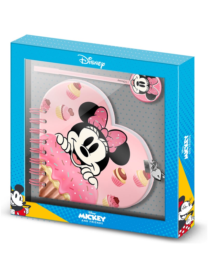 Journal Coeur + Stylo - Disney Minnie Mouse Muffin - Rose - Taille Unique Rose - Kiabi