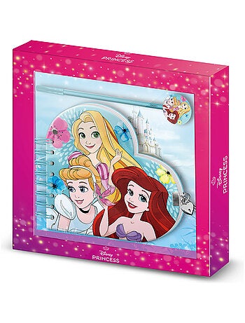 Journal Coeur + Stylo - Disney Princesses Disney Adorable - Bleu - Taille Unique