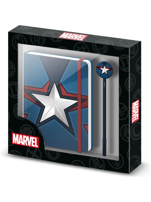 Journal + Stylo Fashion - Captain America Courage - Bleu - Taille Unique - Kiabi