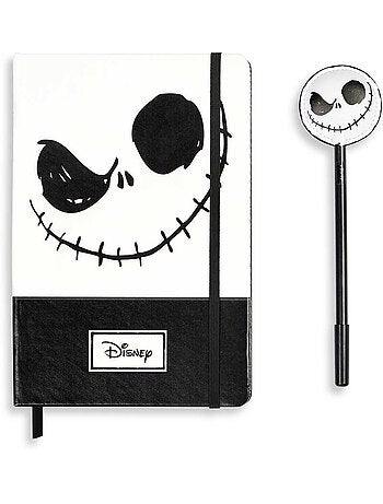Journal + Stylo Fashion - Disney L'Étrange Noël de M. Jack Face - Noir - Taille Unique