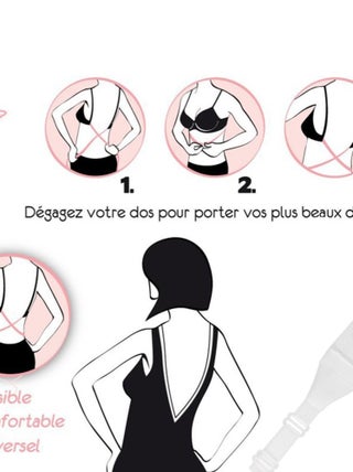 Julimex - Convertisseur de soutien gorge 2 crochets pour effet dos nu