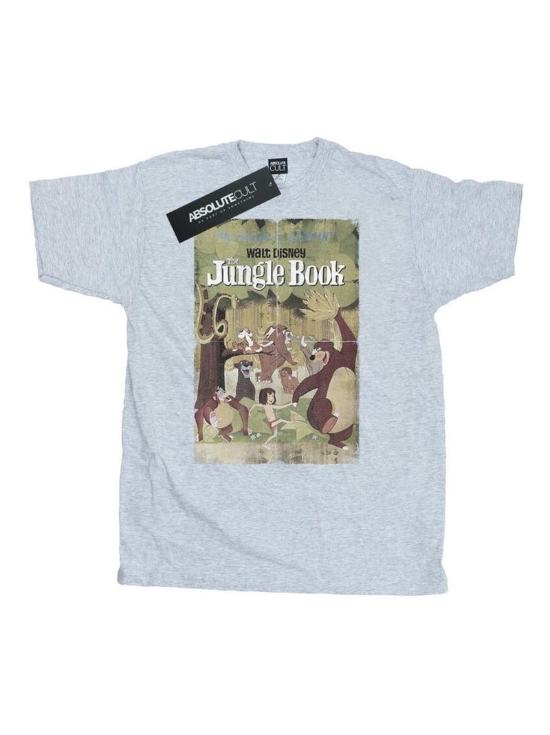 Jungle Book - T-shirt motif/style poster Gris chiné - Kiabi