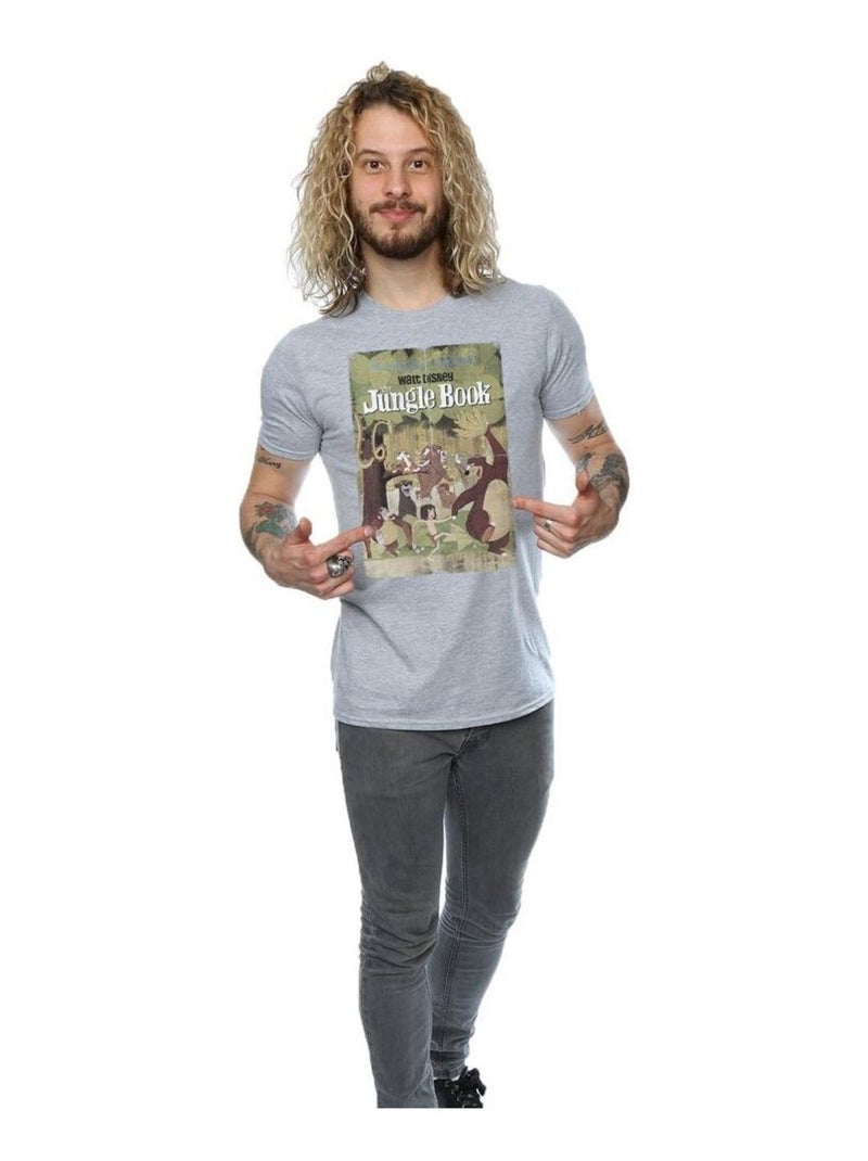 Jungle Book - T-shirt motif/style poster Gris chiné - Kiabi
