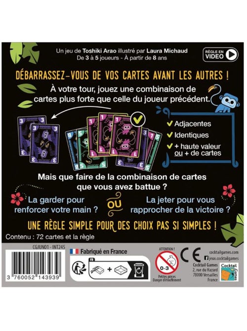 Jungo le jeu de cartes - cocktail games - cgjun01 - vert - carton - dès 8 ans - Kiabi