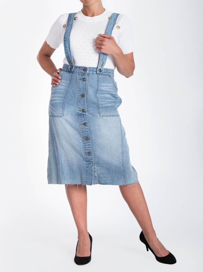 Jupe à bretelles FARIEL 'Rica Lewis' Bleu - Kiabi