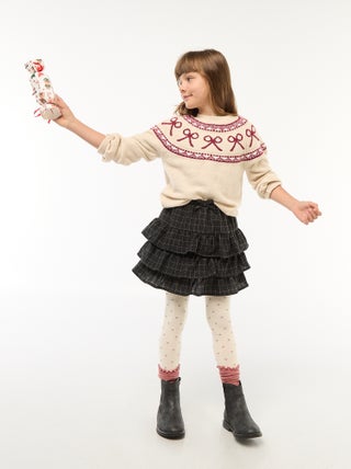 Jupe à carreaux en coton